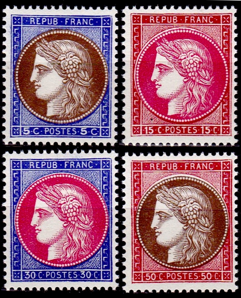 Timbre France Yvert 348/351 - France Scott 329a/d