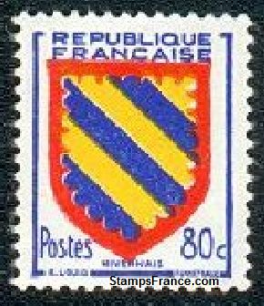 Timbre France Yvert 1001 - France Scott