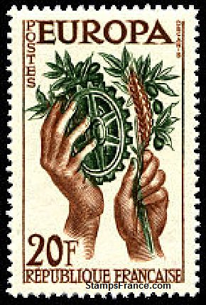 Timbre France Yvert 1122 - France Scott 846