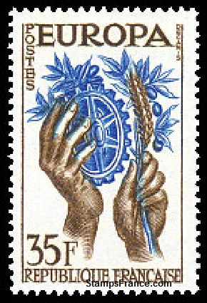 Timbre France Yvert 1123 - France Scott 847