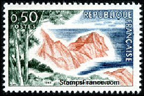 Timbre France Yvert 1391 - France Scott 1069