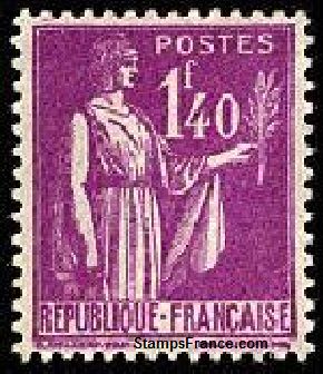 Timbre France Yvert 371 - France Scott 281