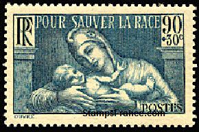 Timbre France Yvert 419 - France Scott B65