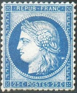 Timbre France Yvert 60a - France Scott 58